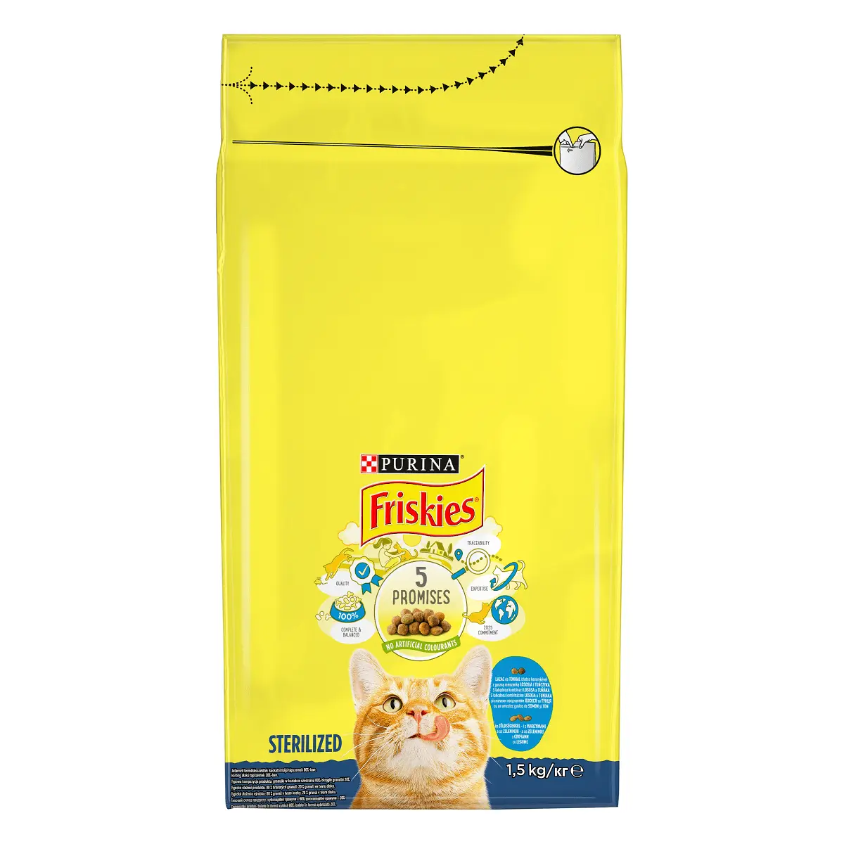 PURINA Friskies Adult Sterilised, Somon cu Legume, hrana uscata pisici sterilizate, 1.5kg - Image 2