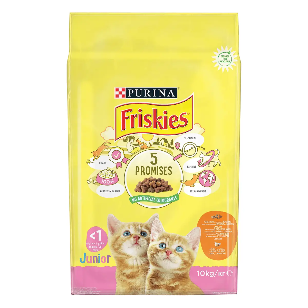 PURINA Friskies Junior, Pui si Curcan, hrana uscata pisici junior, 10kg