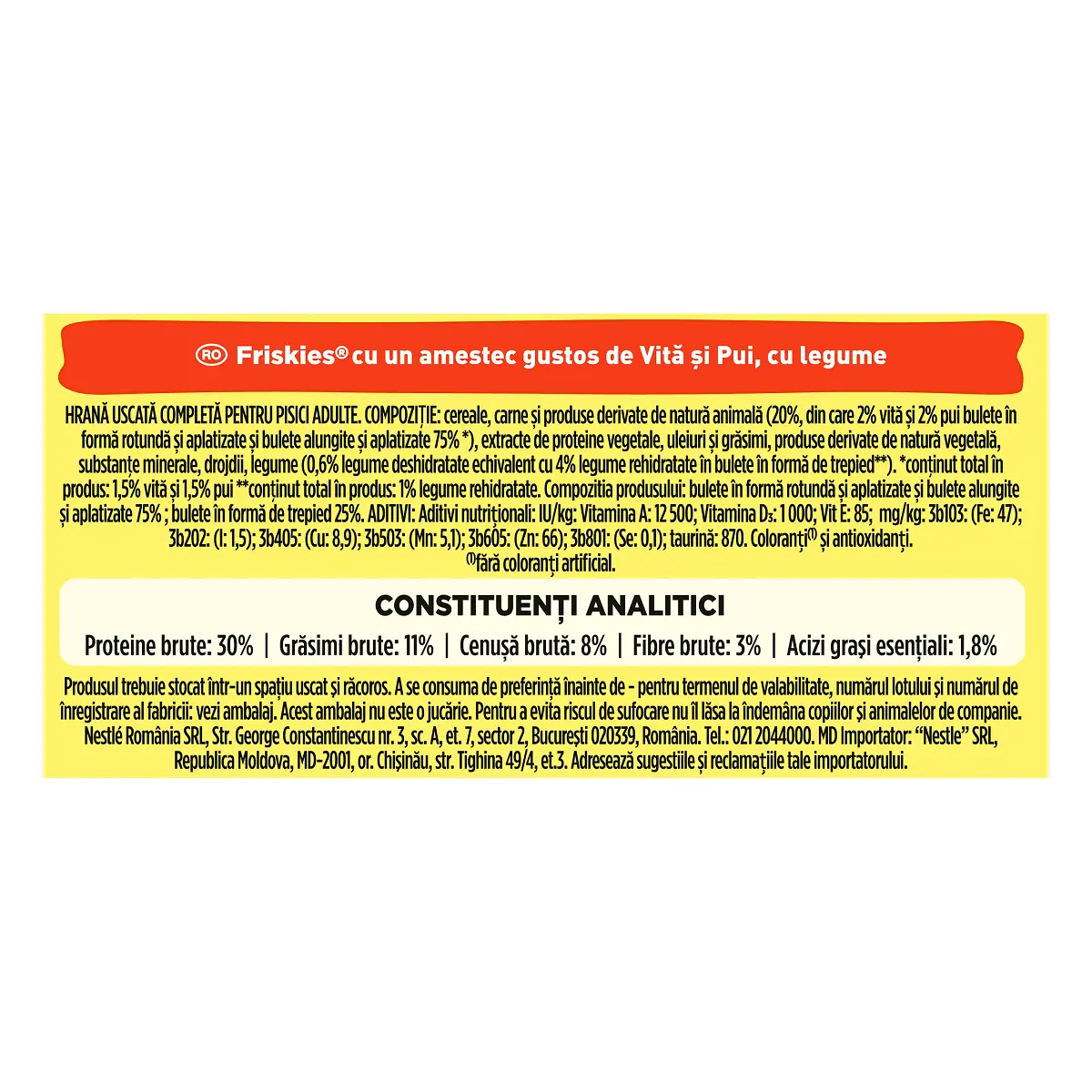 PURINA Friskies Adult, Vita si Pui cu Legume, hrana uscata pisici, 10kg - Image 5