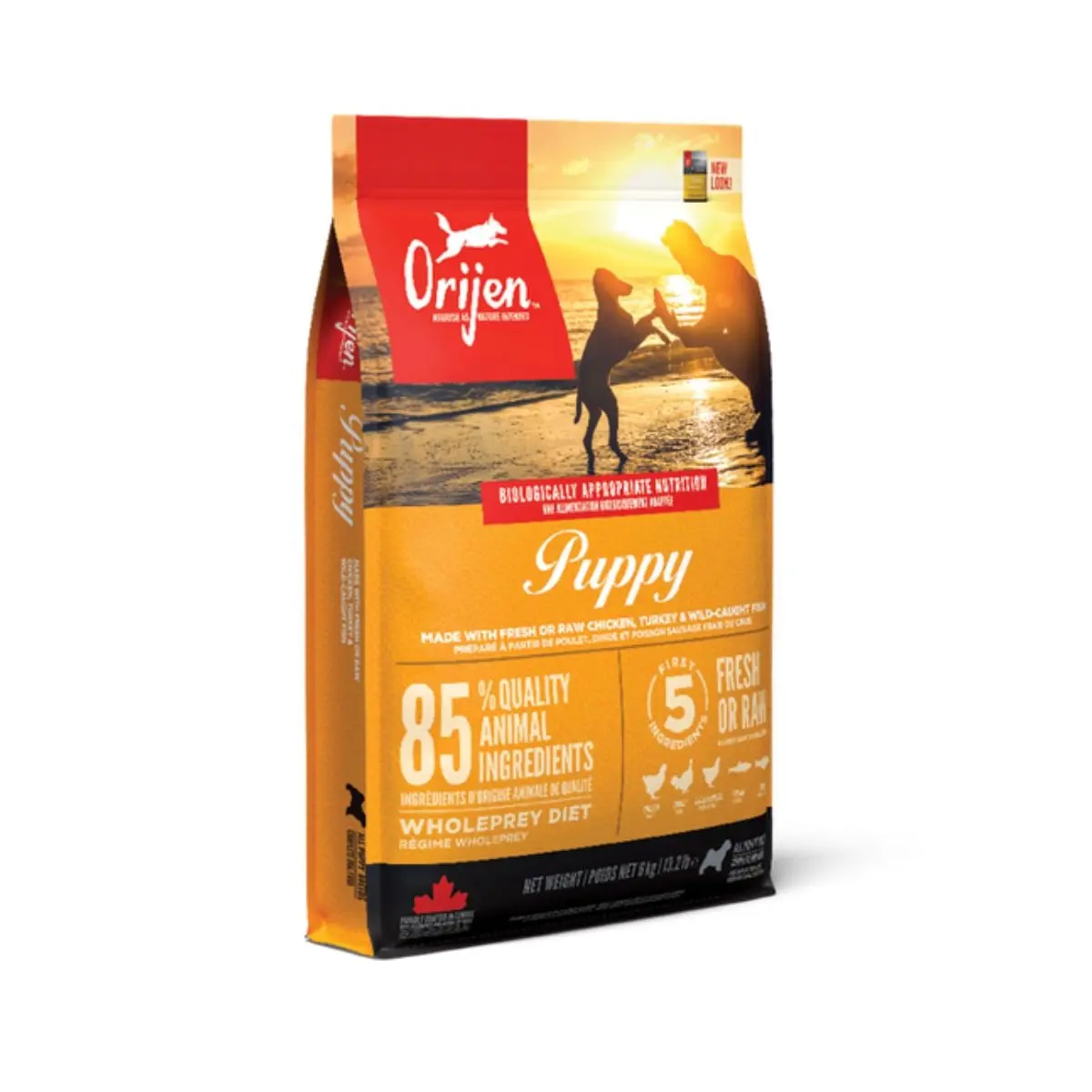 ORIJEN Puppy, hrana uscata fara cereale caini junior ORIJEN Puppy, XS-XL, Pui si Curcan, hrana uscata fara cereale caini junior, 6kg
