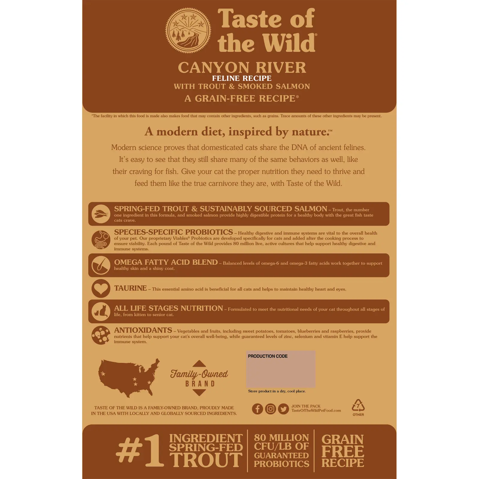 TASTE OF THE WILD Canyon River, Pastrav si Somon, hrana uscata fara cereale pisici, 2kg - Image 2