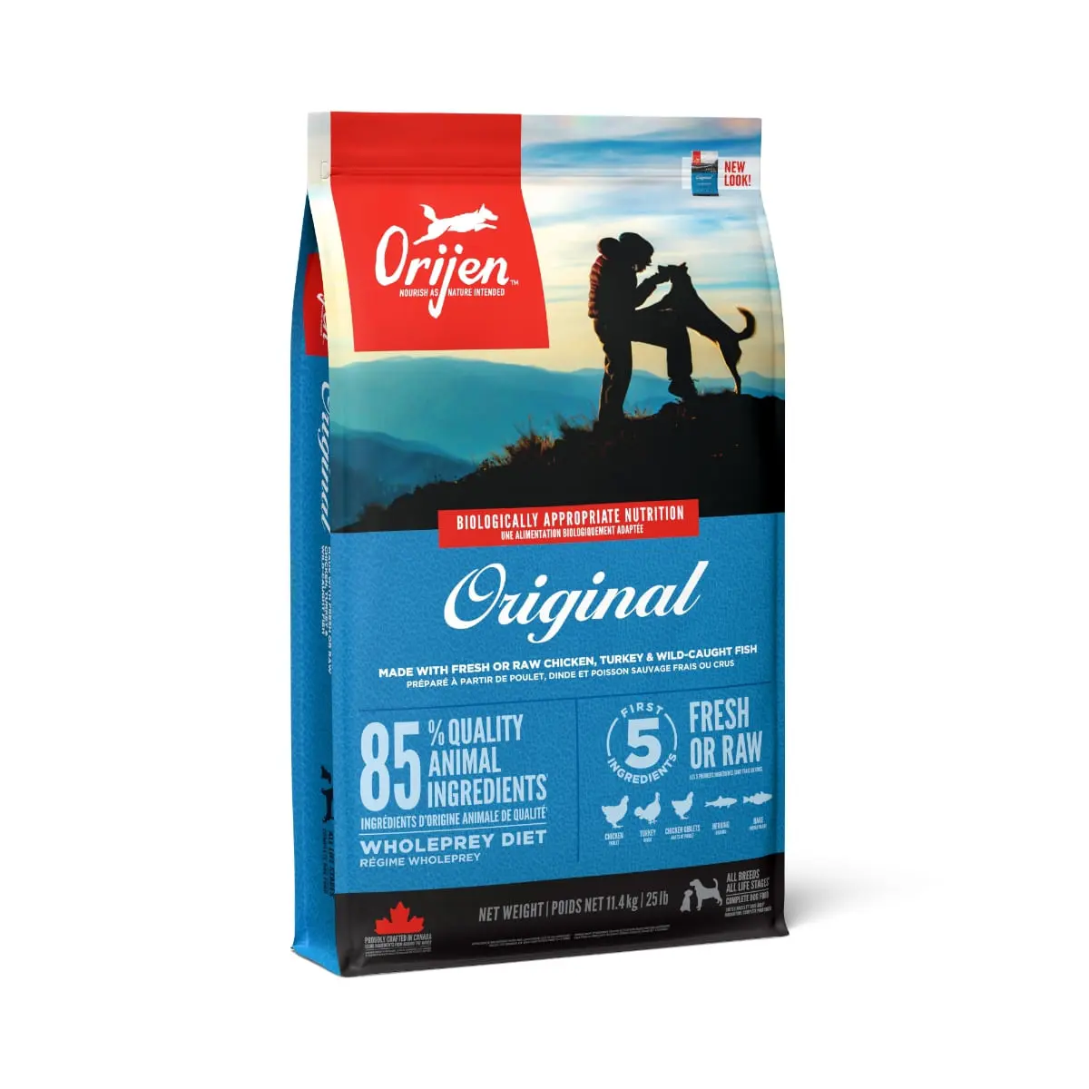 ORIJEN Original Adult Dog, hrana uscata fara cereale caini, 11.4kg