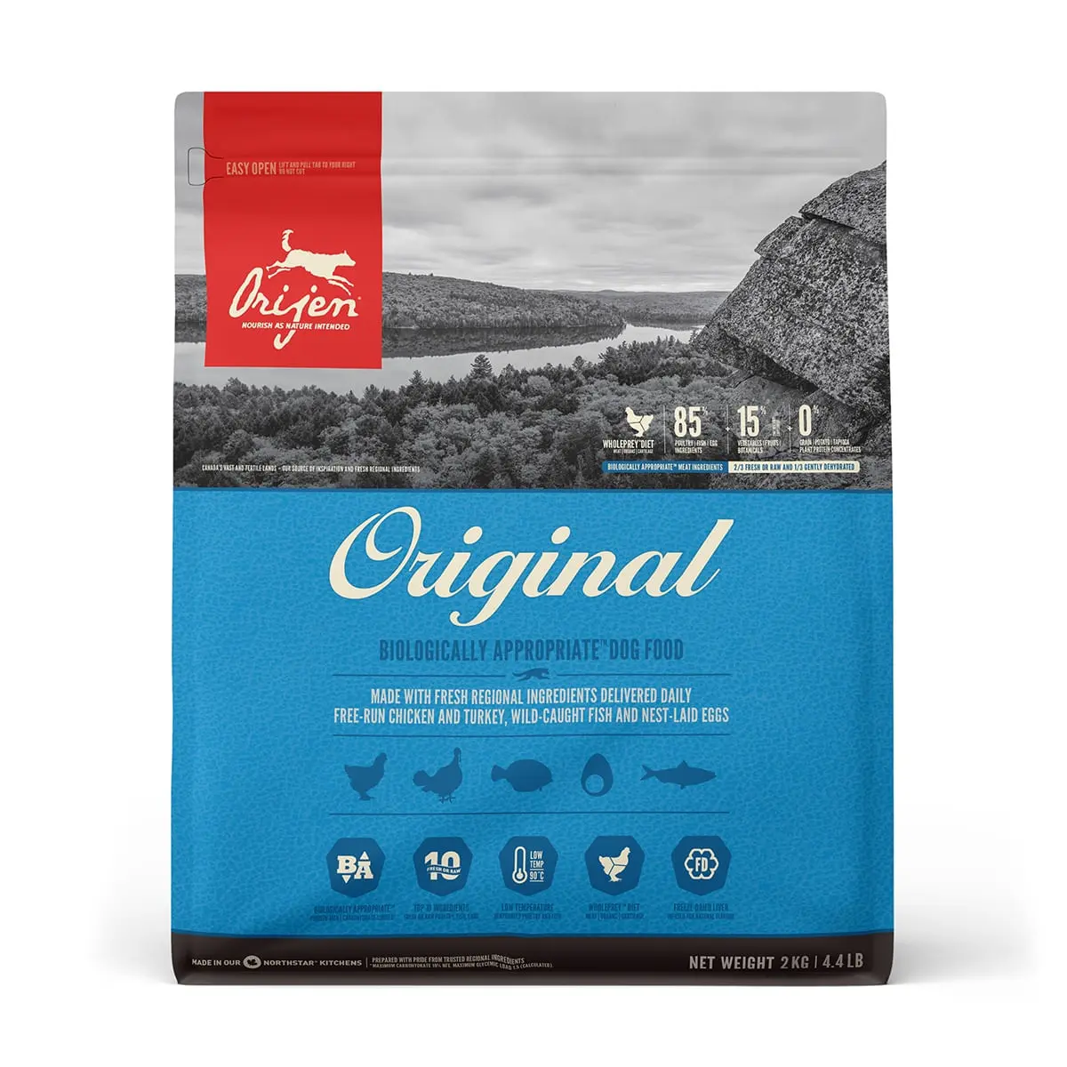 ORIJEN Original Adult Dog, hrana uscata fara cereale caini, 2kg