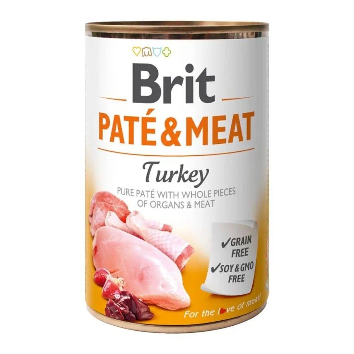 BRIT Pate & Meat, Curcan, conserva hrana umeda fara cereale caini, (pate cu bucati de carne), 400g - Image 2