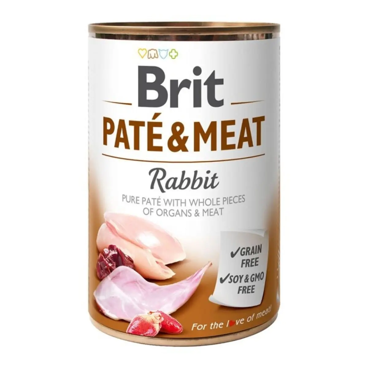 BRIT Pate and Meat, XS-XL, Iepure, conserva hrana umeda fara cereale caini, (pate), 400g - Image 3