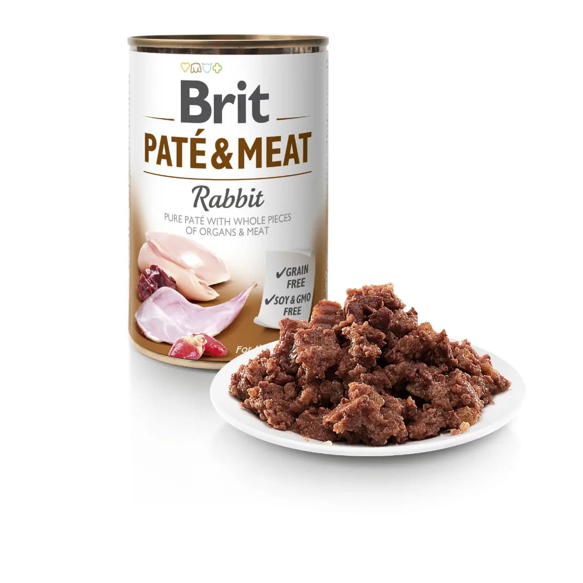 BRIT Pate and Meat, XS-XL, Iepure, conserva hrana umeda fara cereale caini, (pate), 400g - Image 4