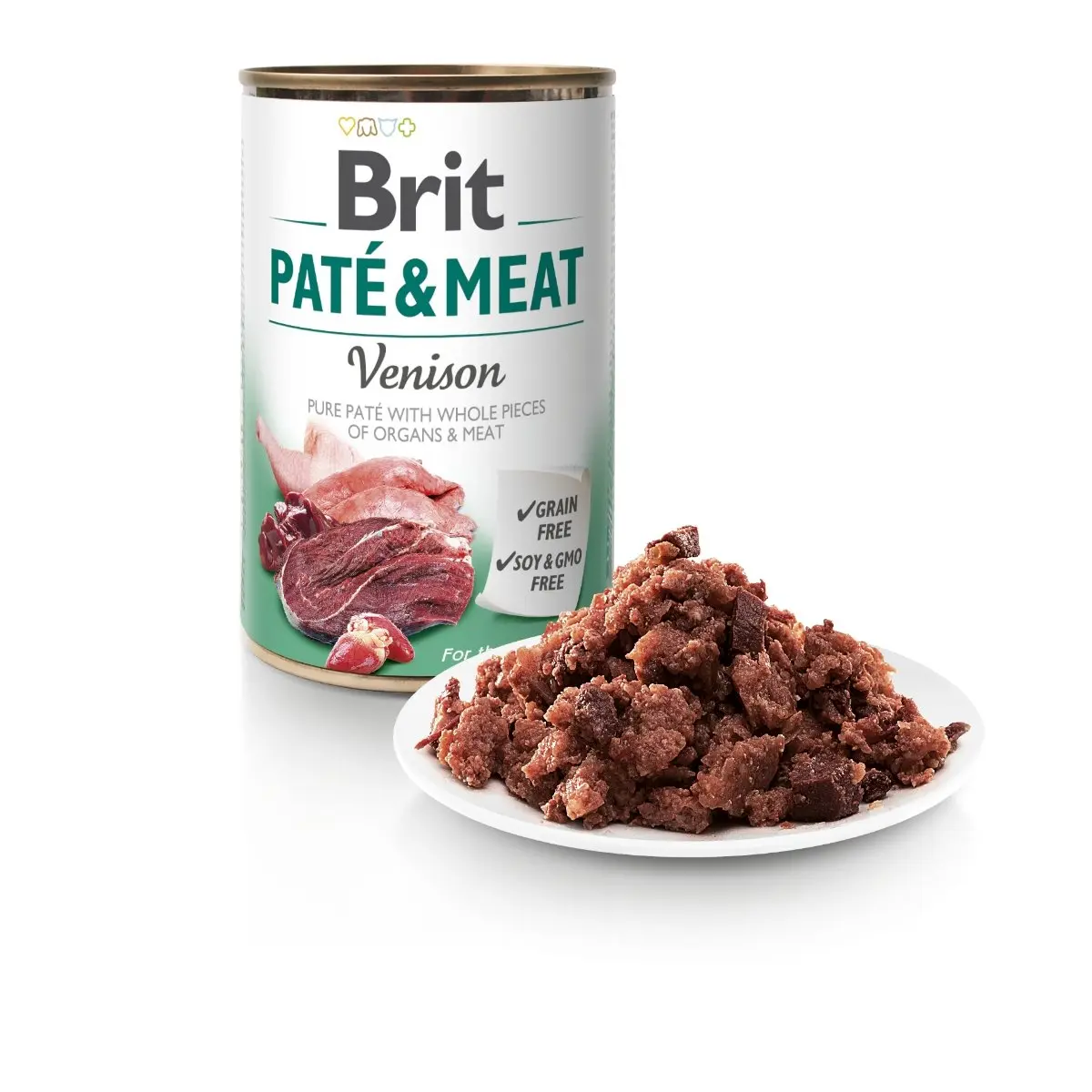 BRIT Pate & Meat, Vanat, conserva hrana umeda fara cereale caini, (pate cu bucati de carne), 800g - Image 3