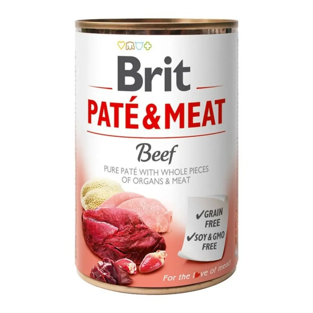 BRIT Pate & Meat, Vita, conserva hrana umeda fara cereale caini, (pate cu bucati de carne), 400g - Image 4