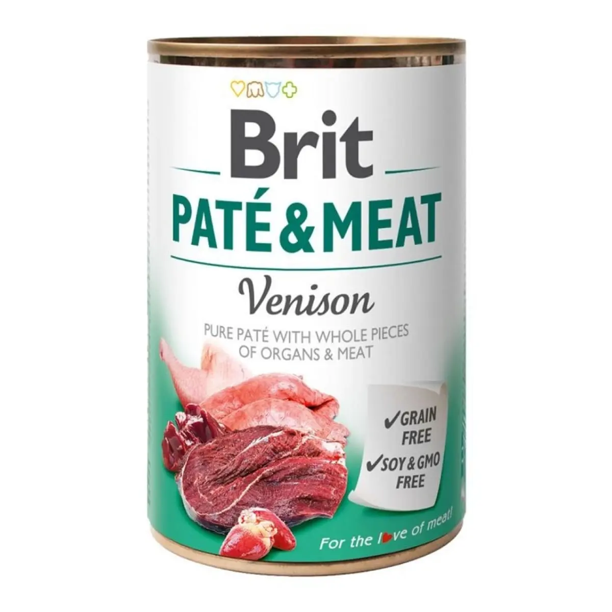 BRIT Pate & Meat, Vanat, conserva hrana umeda fara cereale caini, (pate cu bucati de carne), 400g - Image 2