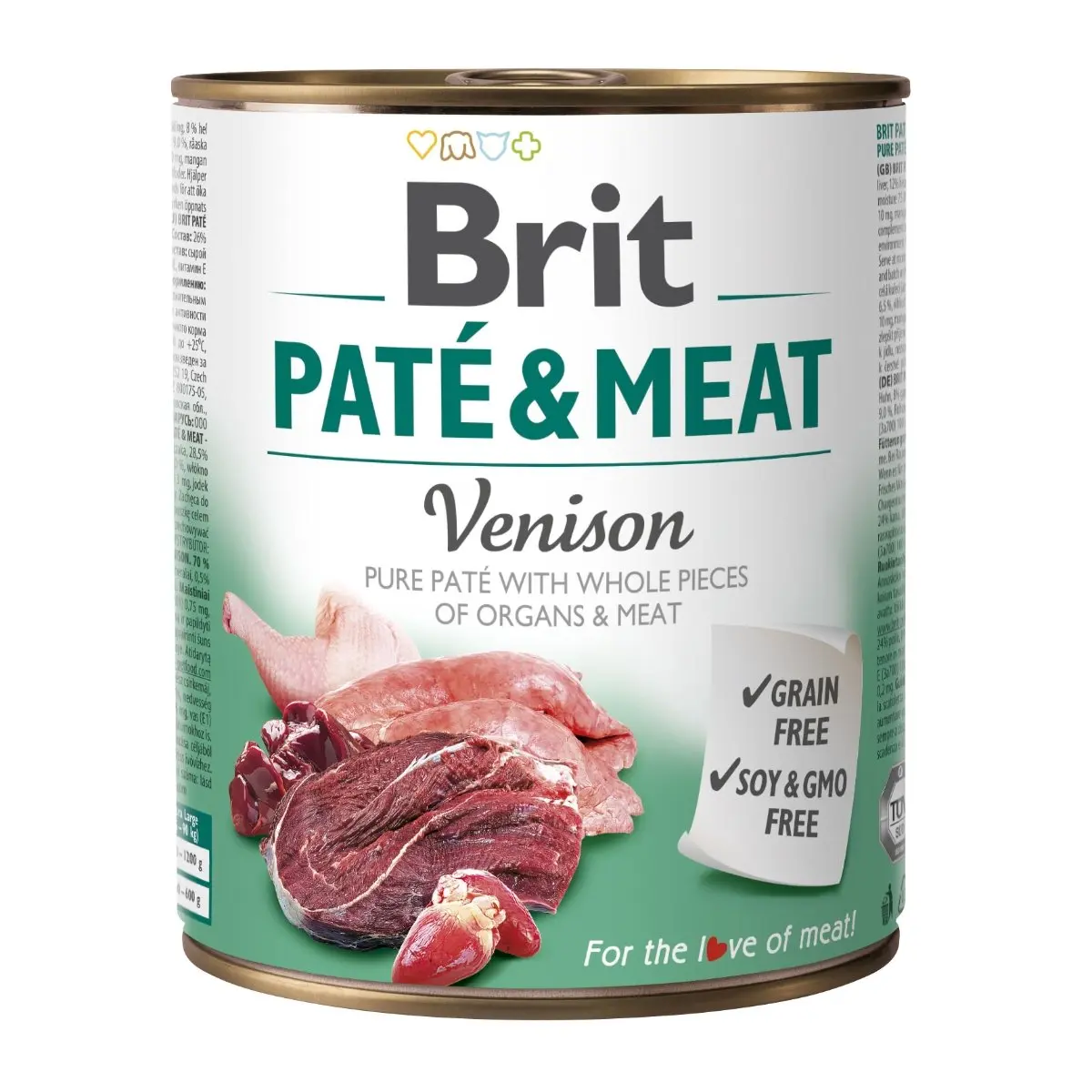 BRIT Pate & Meat, Vanat, conserva hrana umeda fara cereale caini, (pate cu bucati de carne), 800g