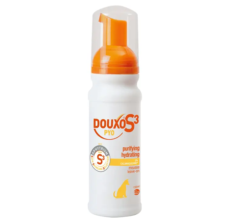 DOUXO S3 Pyo, spuma caini si pisici, antibacteriana / antifungica, flacon, 150ml