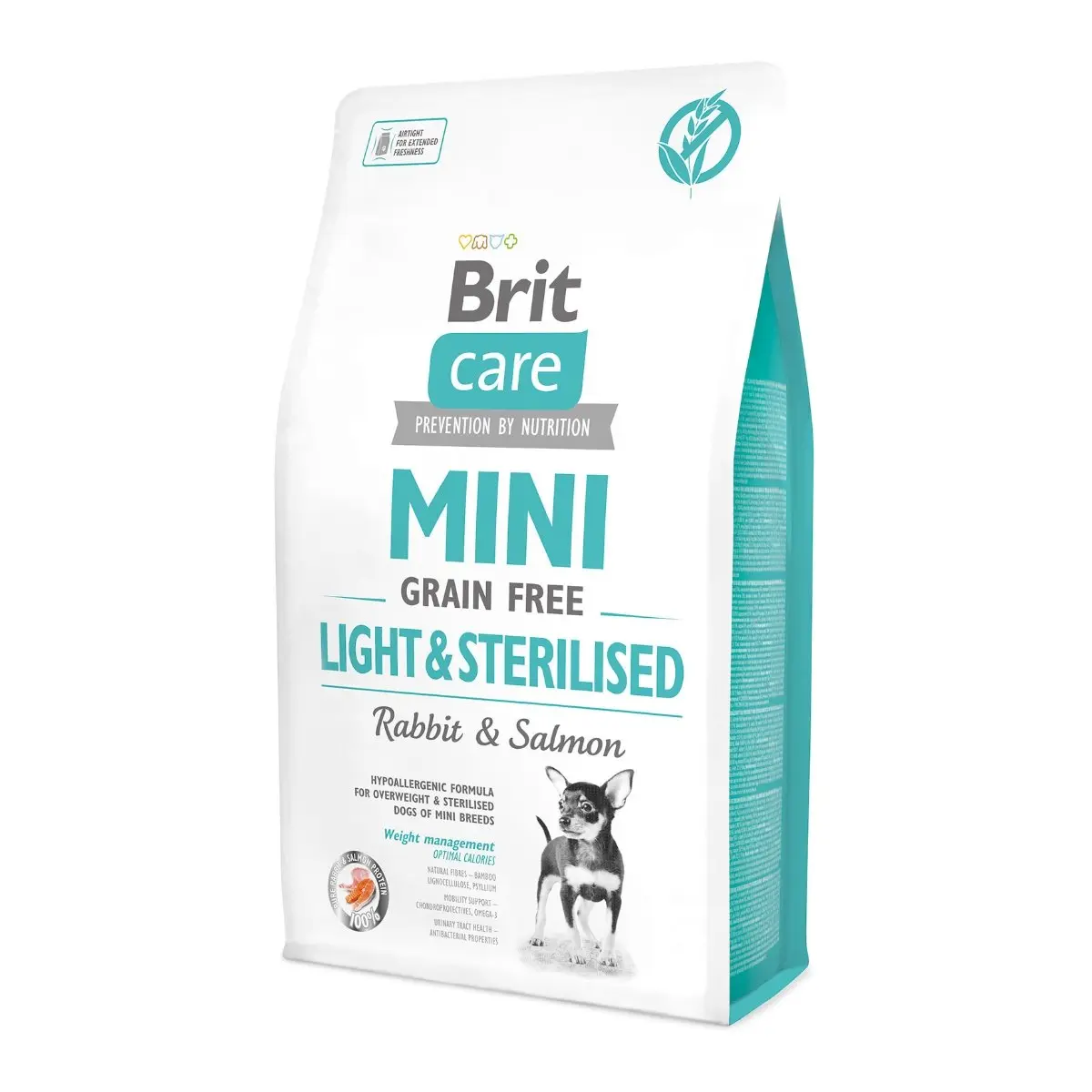 BRIT Care Mini Light & Sterilised, XS-S, Iepure, hrana uscata fara cereale caini sterilizati, 2Kg - Image 2