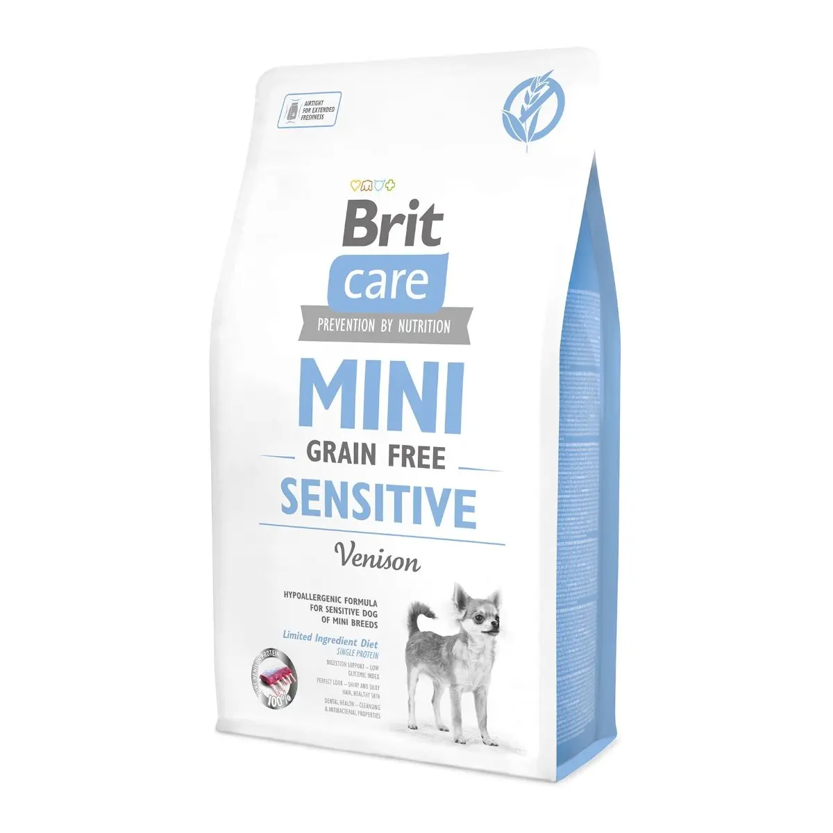 BRIT Care Mini Sensitive, XS-S, Vanat, hrana uscata fara cereale caini, sensibilitati digestive, 2kg