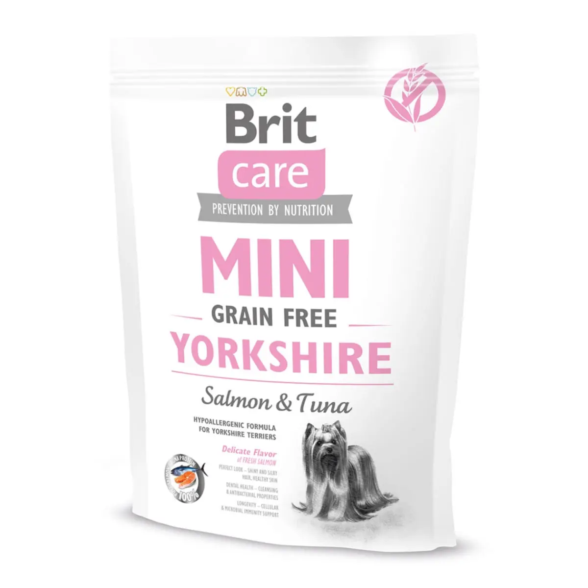 BRIT Care Mini Yorkshire, Somon, hrana uscata fara cereale caini, 400g