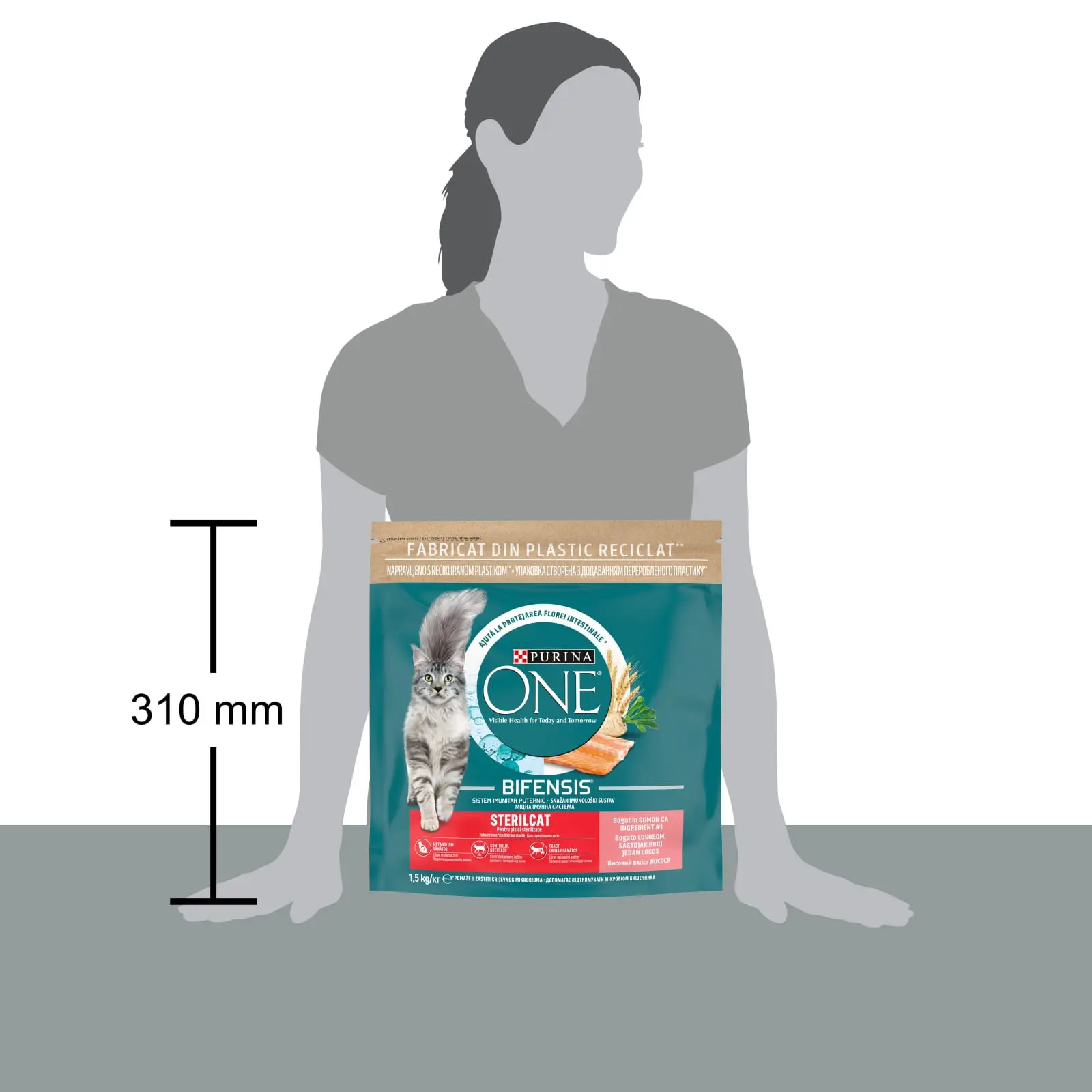 PURINA One Sterilcat, Somon cu Grau, hrana uscata pisici sterilizate, 1.5kg - Image 2