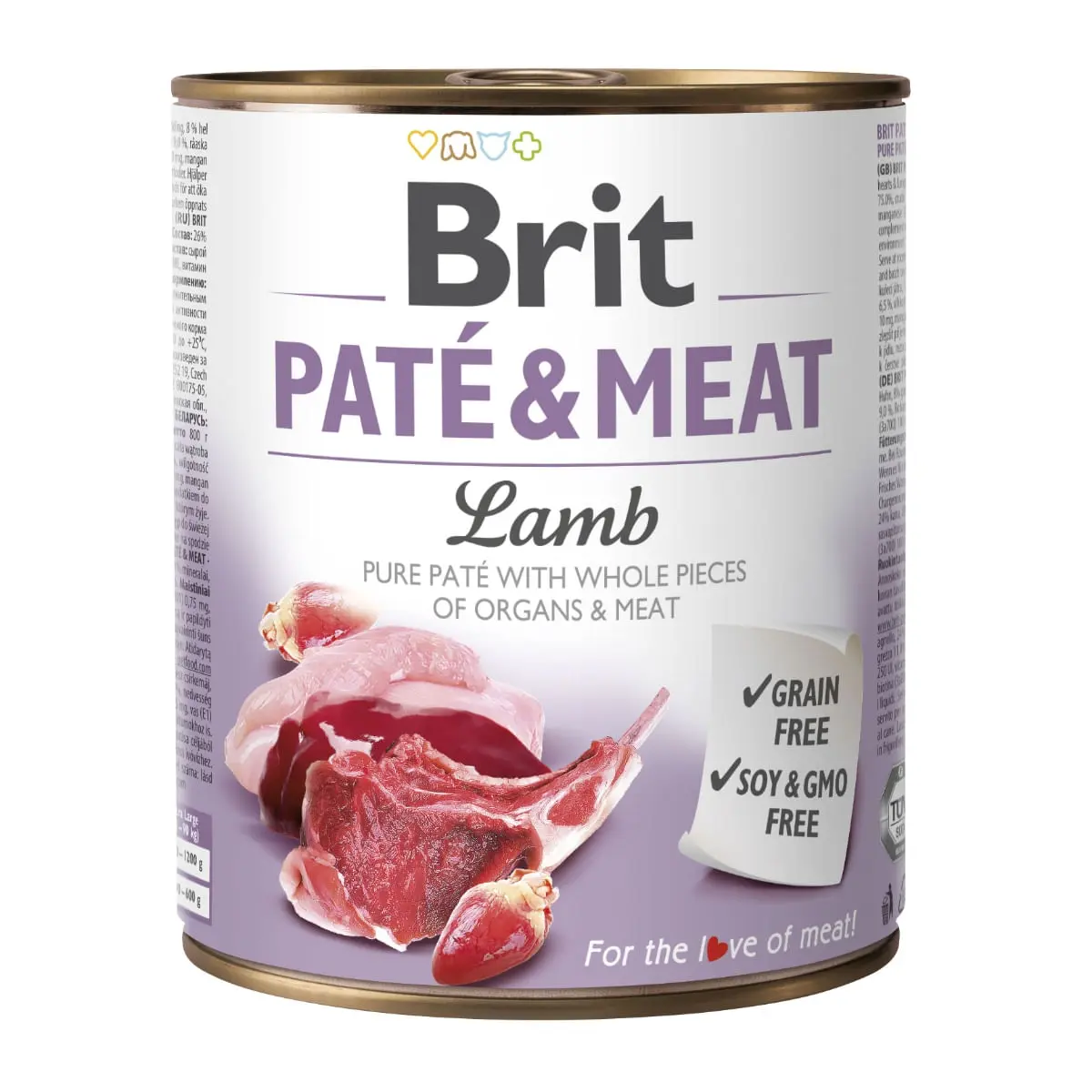 BRIT Pate & Meat, Miel, conserva hrana umeda fara cereale caini, (pate cu bucati de carne), 800g - Image 2