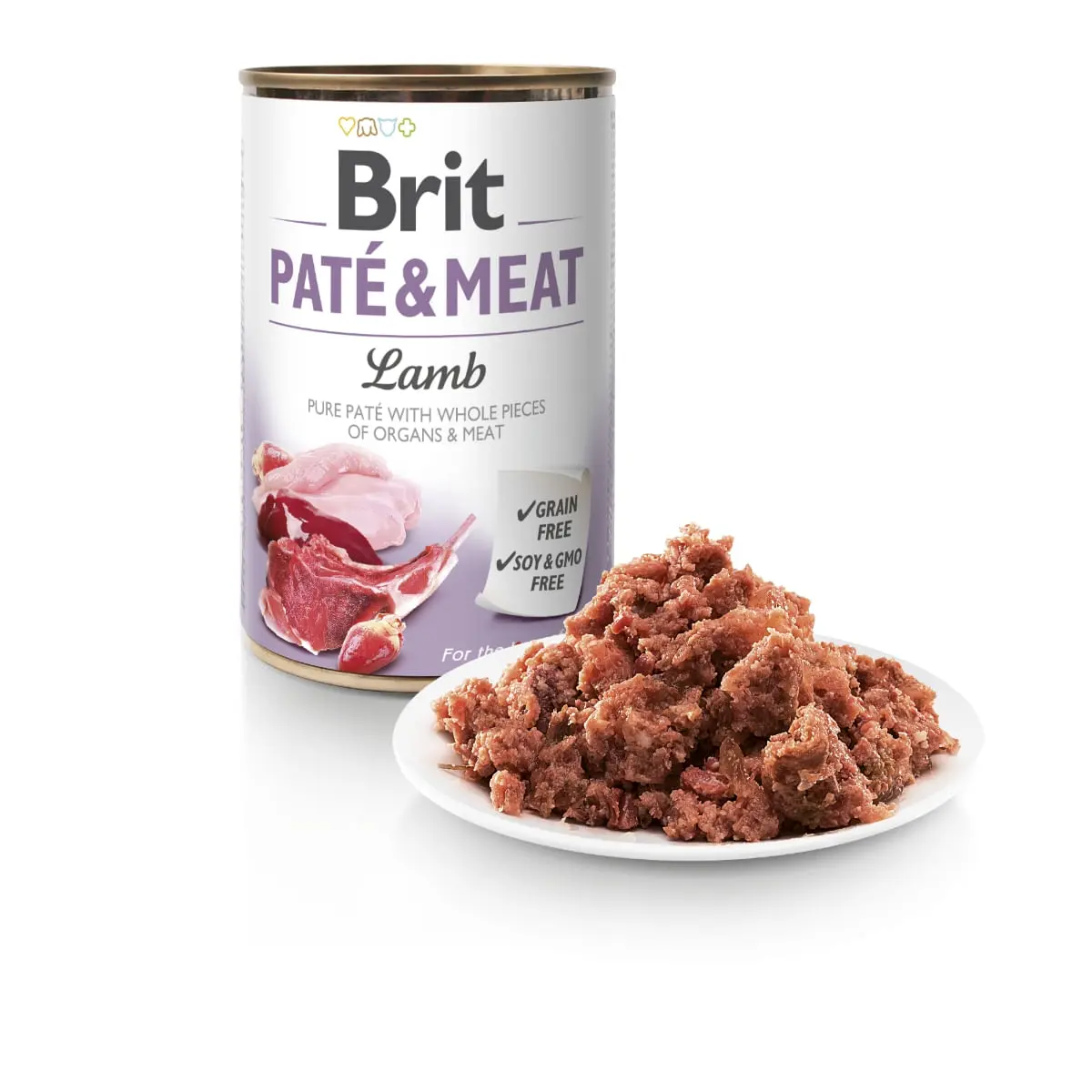 BRIT Pate & Meat, Miel, conserva hrana umeda fara cereale caini, (pate cu bucati de carne), 400g - Image 2
