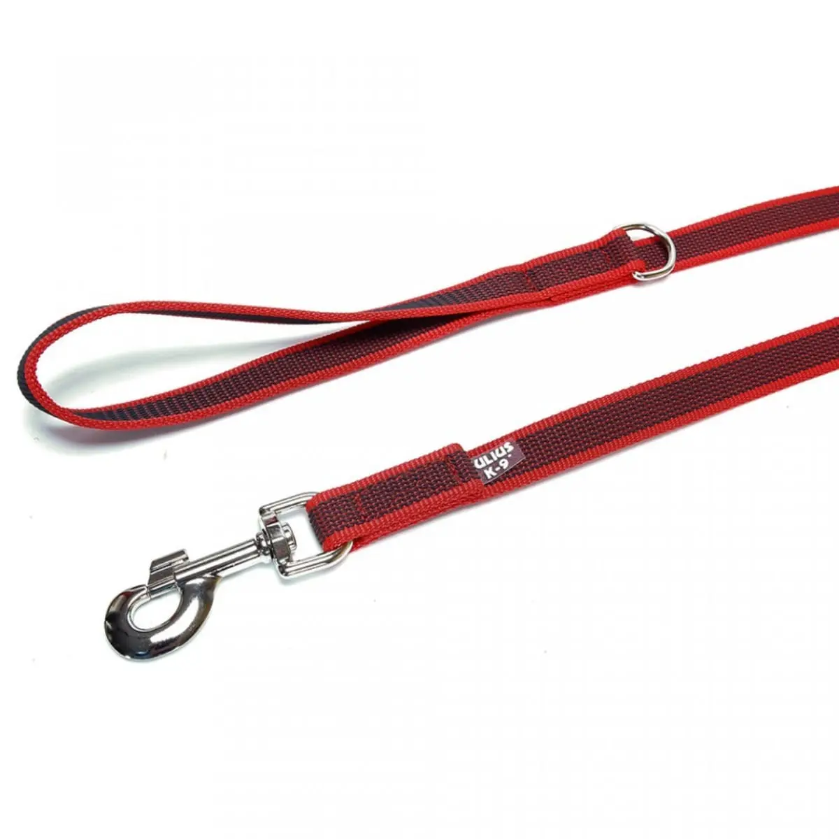 JULIUS-K9 Color & Gray, lesa antiderapanta cu maner caini, textil, banda JULIUS-K9 Color & Gray, lesa antiderapanta cu maner caini, 50kg, textil, banda, 20mm x 1m, rosu