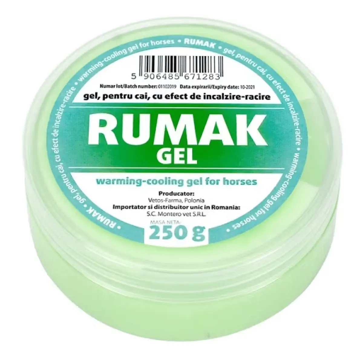 RUMAK Gel Incalzire si Racire, supliment sistem articular caini, gel RUMAK Gel Incalzire si Racire, L-XL, supliment sistem articular caini, flacon, 250g gel