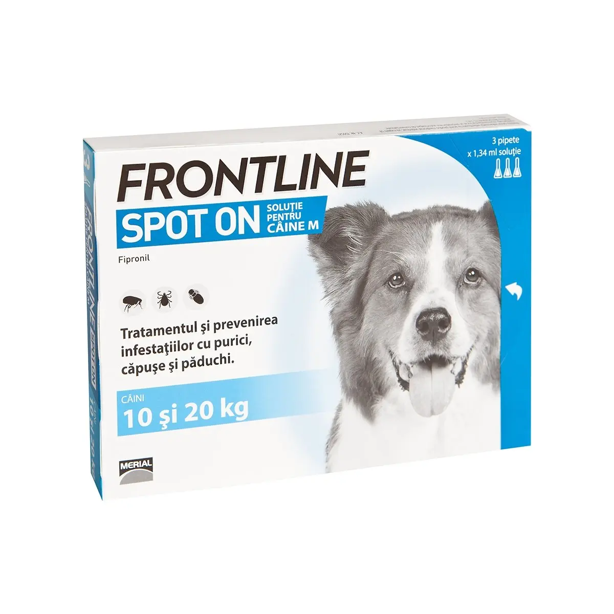 FRONTLINE Spot-On, solutie antiparazitara, caini 10-20kg, 3 pipete