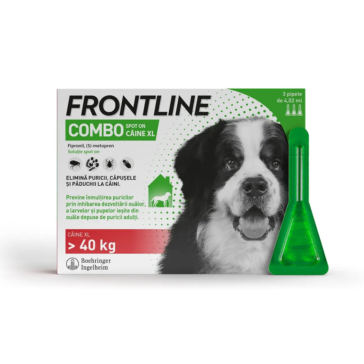Frontline Combo, solutie spot-on antiparazitara, caini FRONTLINE Combo, spot-on, solutie antiparazitara, caini 40-60kg, 3 pipete - Image 4