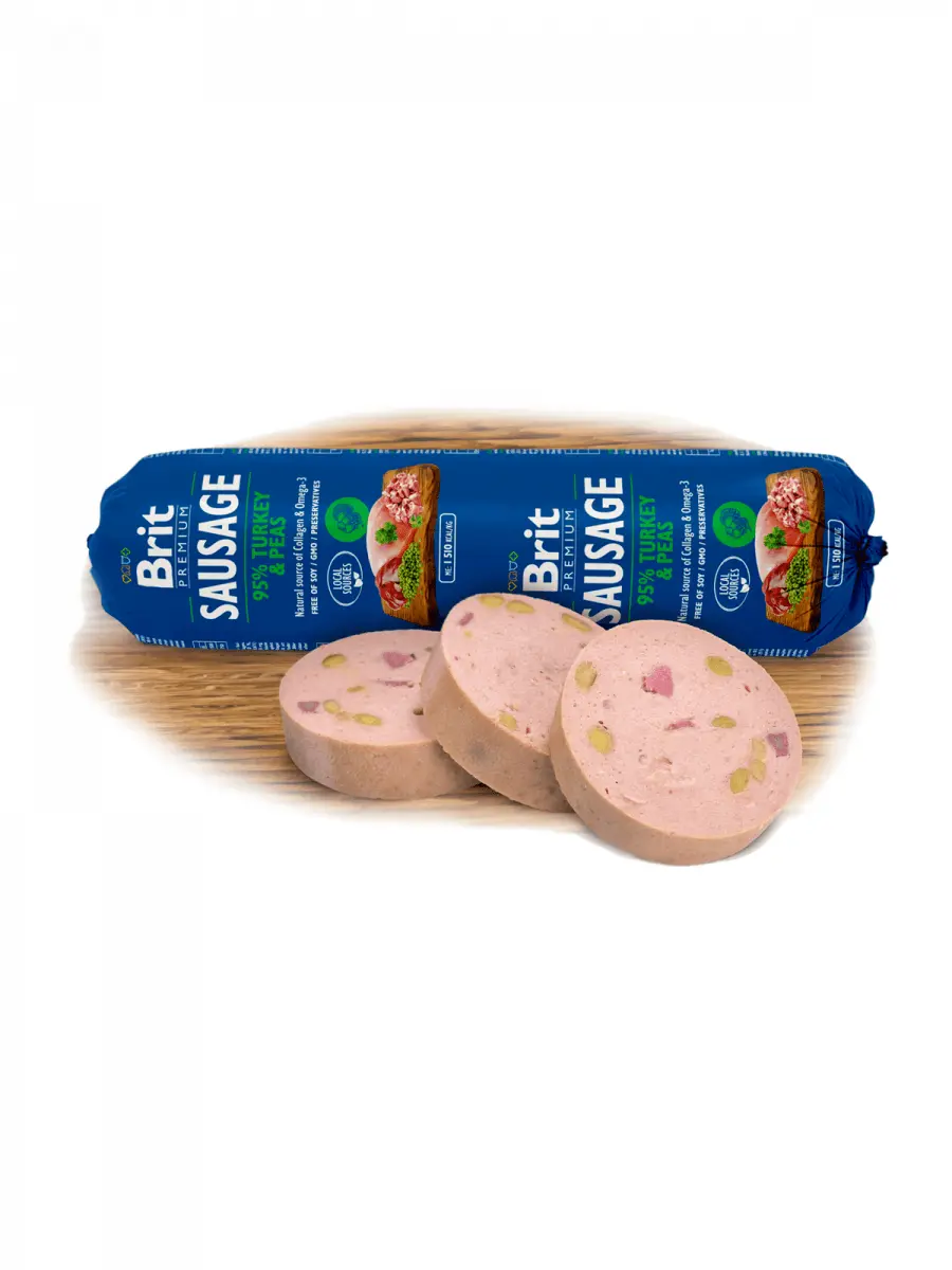 BRIT Premium, Curcan cu Mazare, salam hrana umeda fara cereale caini, 800g - Image 3