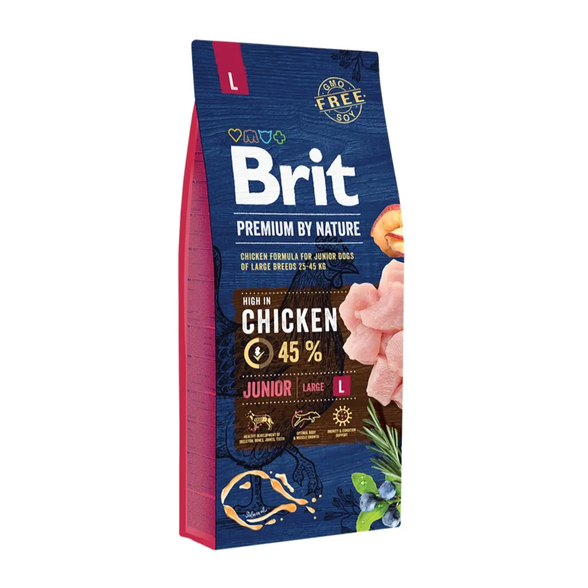 BRIT Premium By Nature Junior Large Breed, L, Pui, hrana uscata caini junior, 15kg