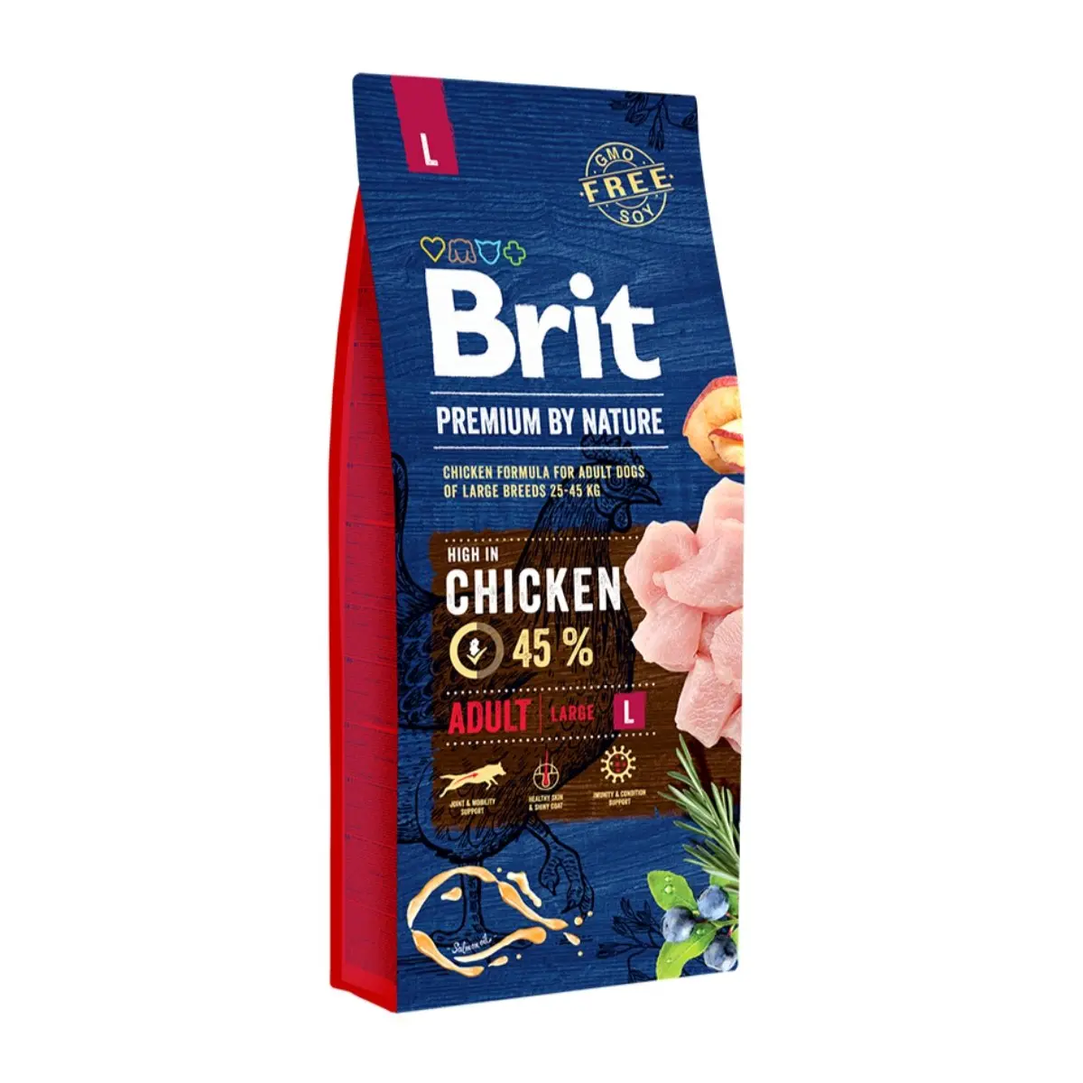 BRIT Premium By Nature Adult Large Breed, L, Pui, hrana uscata caini, 15kg