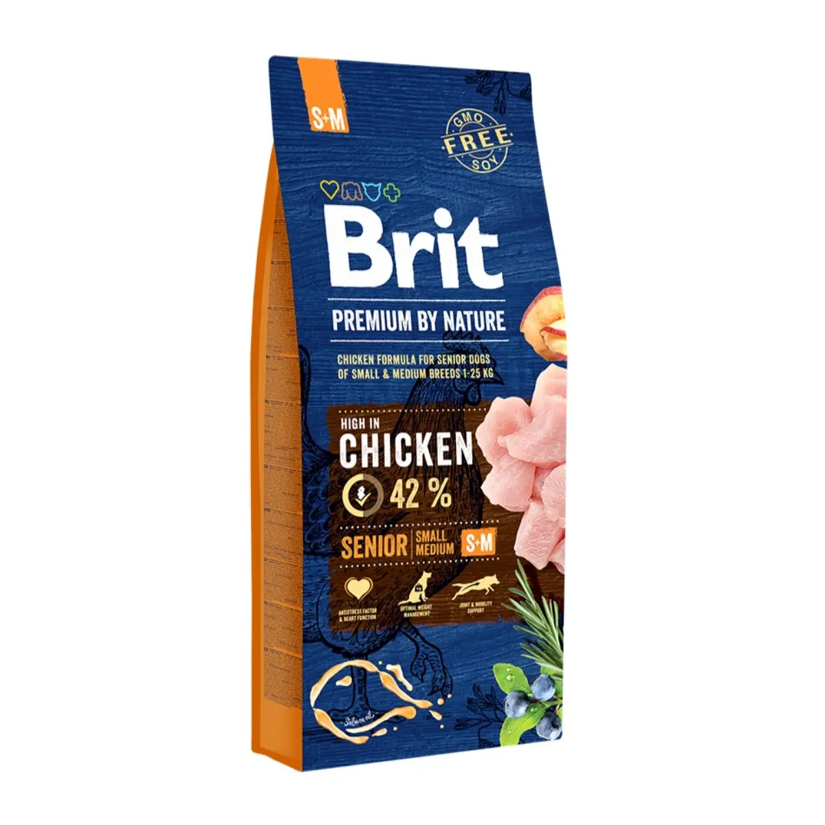 BRIT Premium By Nature Senior Small and Medium Breed, S-M, Pui, hrana uscata caini senior, 15kg - Image 2