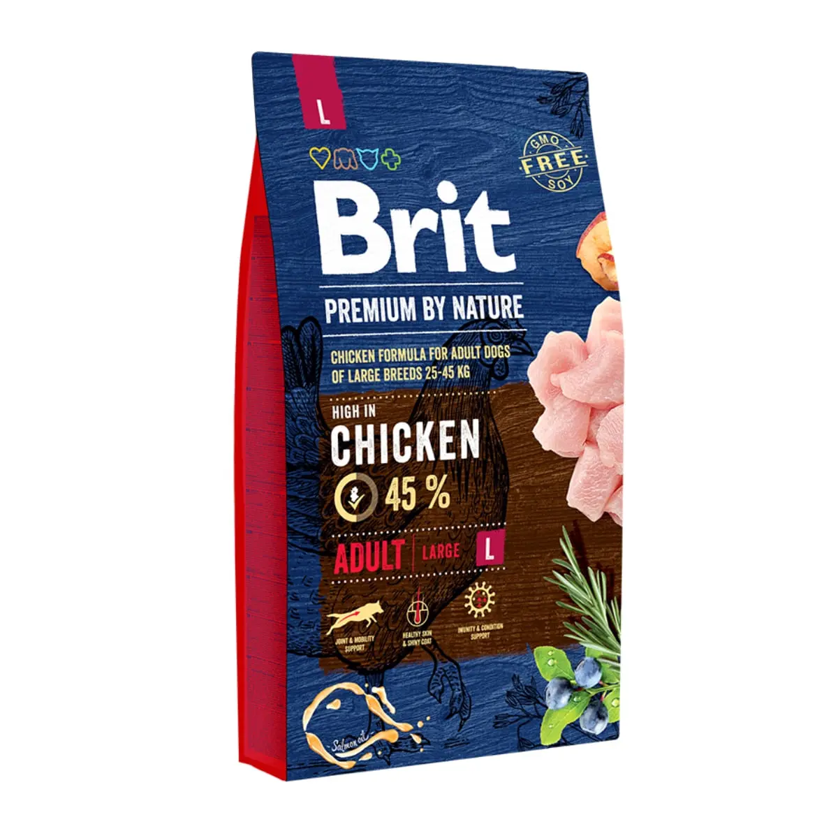 BRIT Premium By Nature Adult Large Breed, L, Pui, hrana uscata caini, 8kg