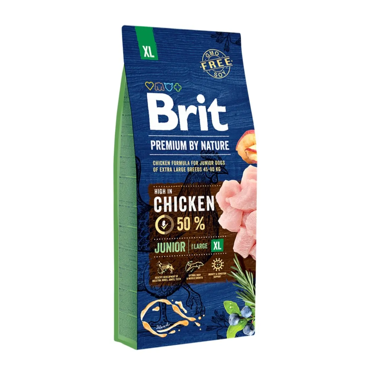 BRIT Premium By Nature Junior Giant Breed, XL, Pui, hrana uscata caini junior, 15kg