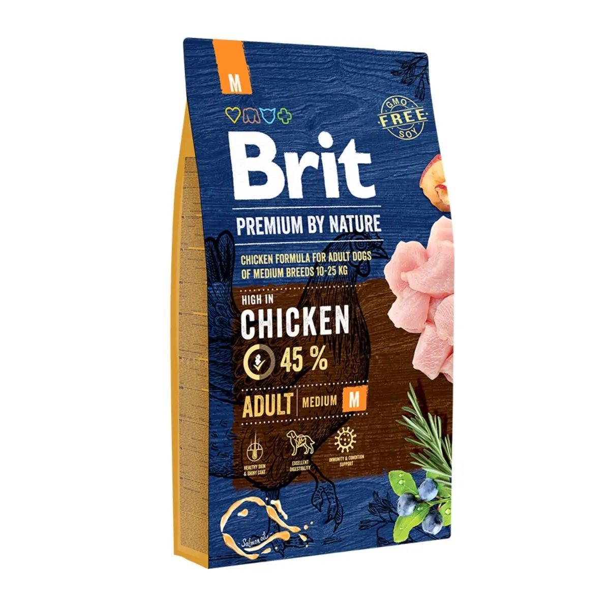BRIT Premium By Nature Adult Medium Breed, M, Pui, hrana uscata caini, 8kg