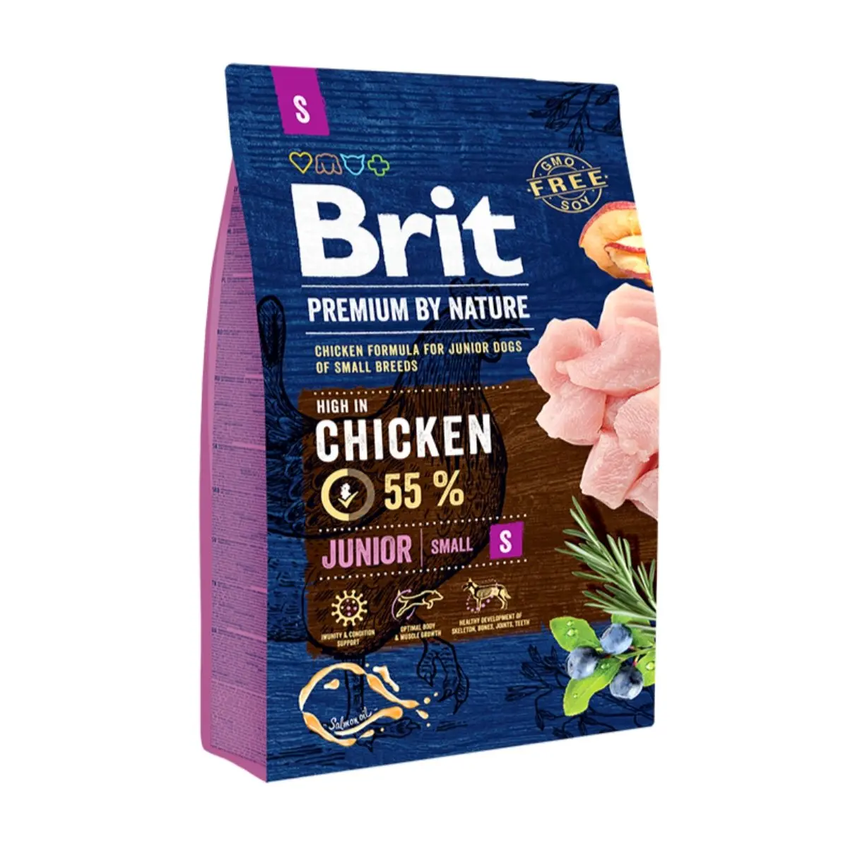 BRIT Premium By Nature Junior Small Breed, XS-S, Pui, hrana uscata caini junior, 3kg