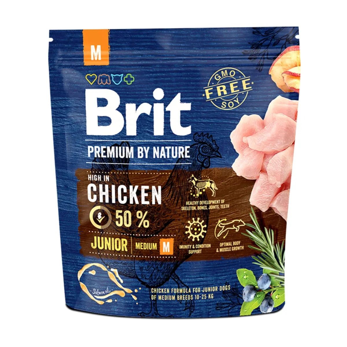 BRIT Premium By Nature Junior Medium Breed, M, Pui, hrana uscata caini junior, 1kg - Image 2