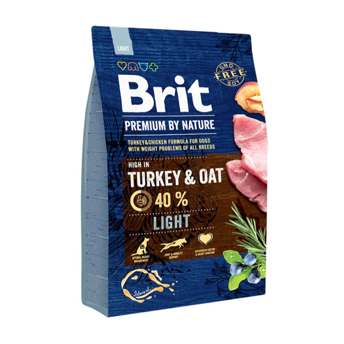 BRIT Premium By Nature Light, Curcan cu Ovaz, hrana uscata caini, managementul greutatii, 3kg - Image 2