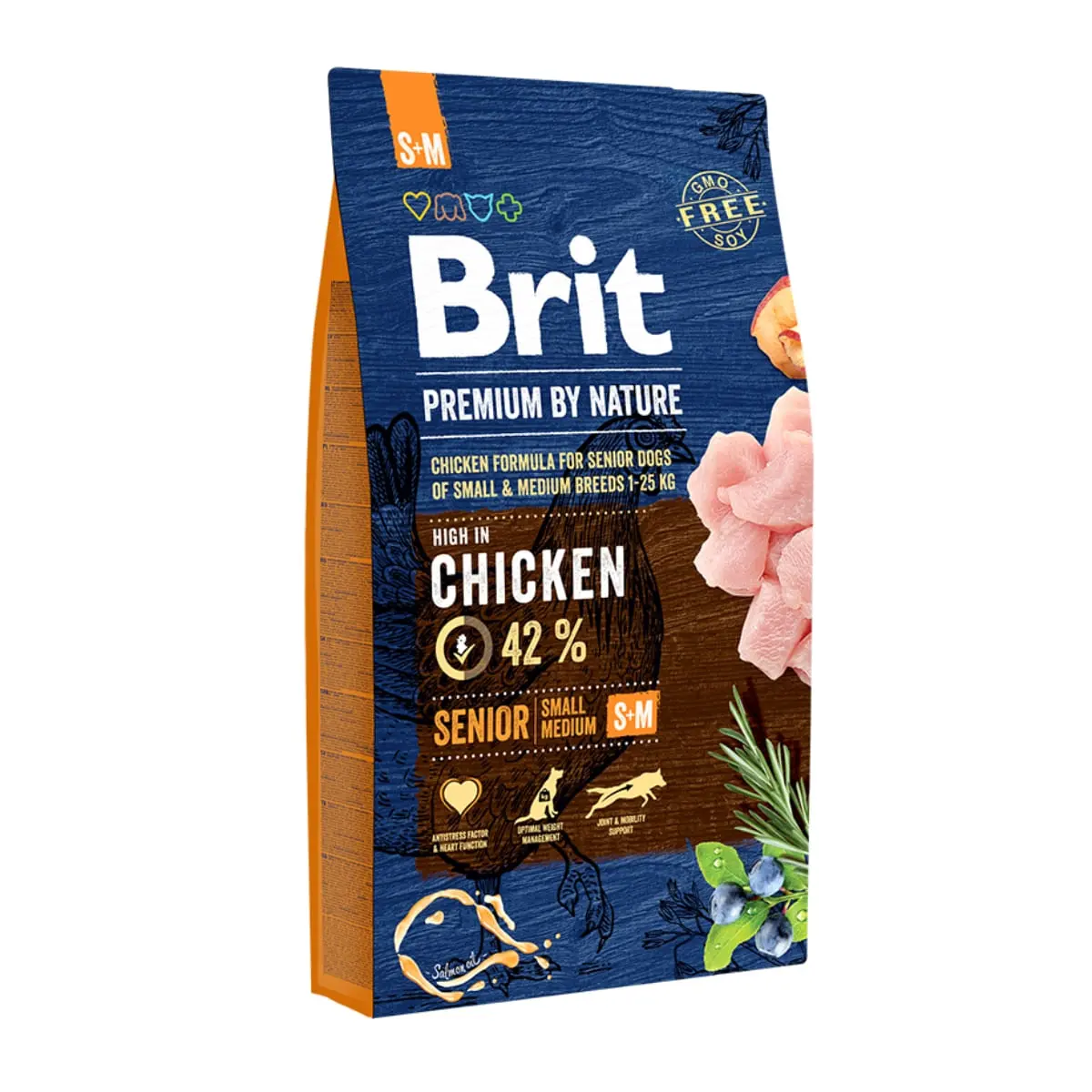 BRIT Premium By Nature Senior Small and Medium Breed, S-M, Pui, hrana uscata caini senior, 8kg - Image 2