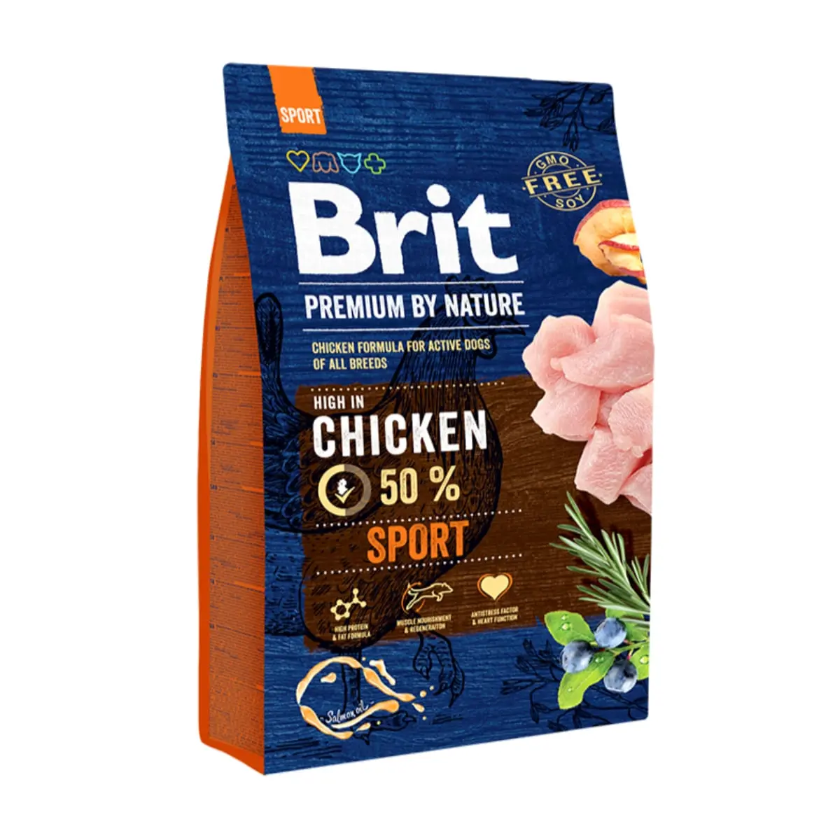 BRIT Premium By Nature Sport, Pui, hrana uscata caini, activitate intensa, 3kg - Image 2