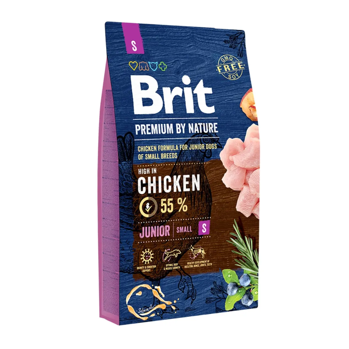 BRIT Premium By Nature Junior Small Breed, XS-S, Pui, hrana uscata caini junior, 8kg