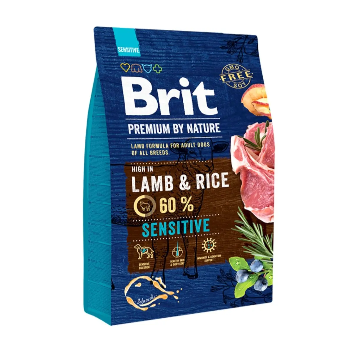 BRIT Premium By Nature Sensitive, Miel, hrana uscata caini, sensibilitati digestive, 3kg