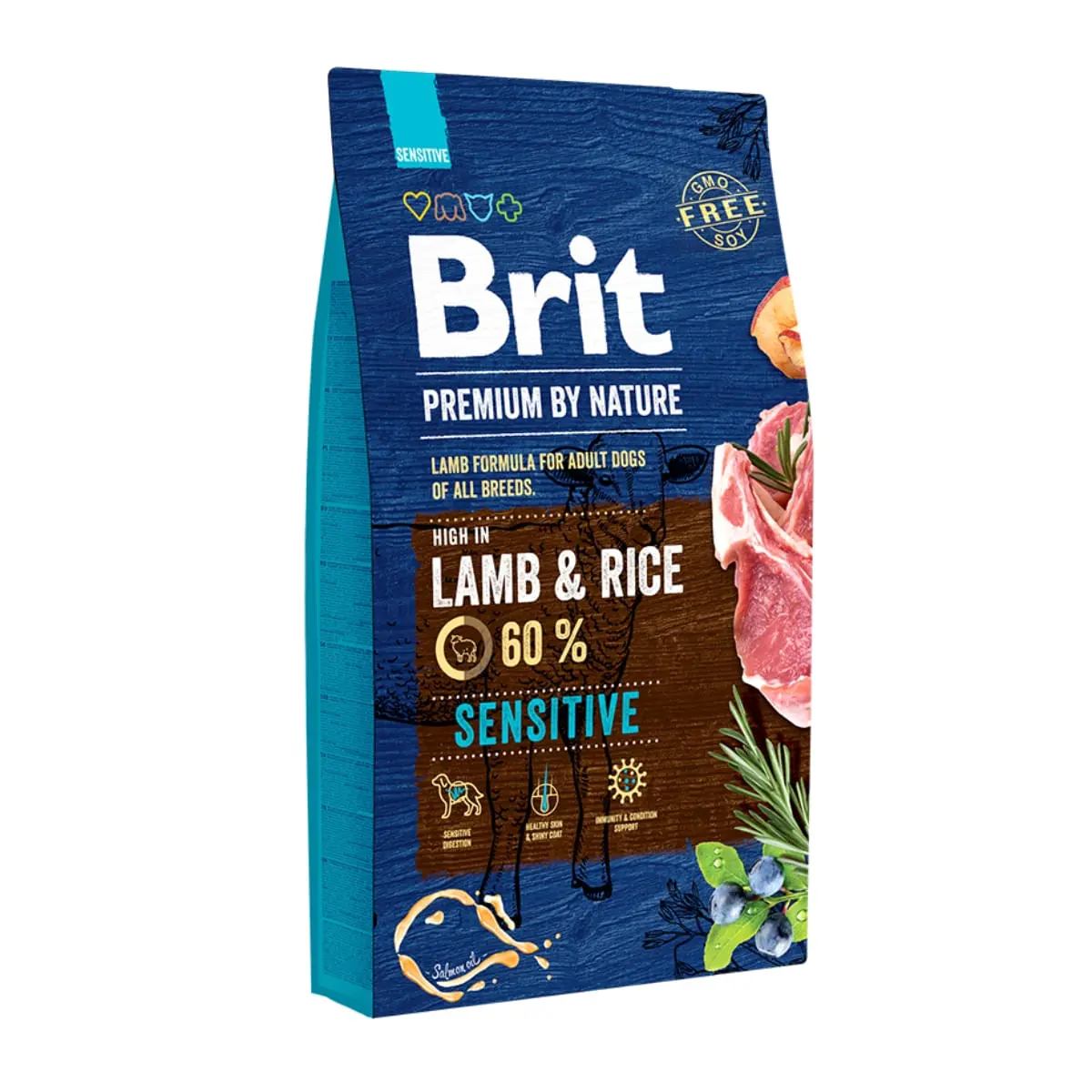 BRIT Premium By Nature Sensitive, Miel, hrana uscata caini, sensibilitati digestive, 8kg