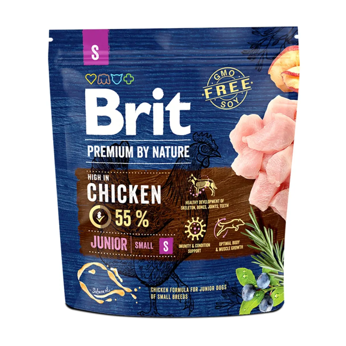 BRIT Premium By Nature Junior Small Breed, XS-S, Pui, hrana uscata caini junior, 1kg - Image 2
