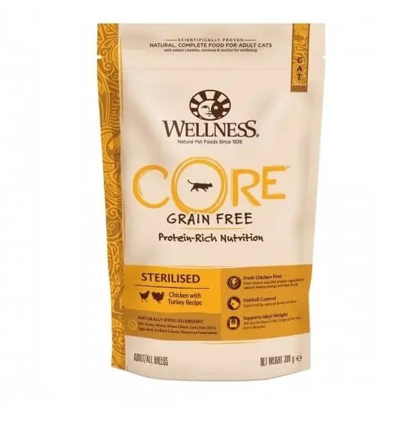 Wellness Core Dry Sterilised cu Pui si Curcan, 300 g - Image 2
