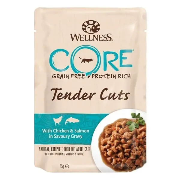 Wellness Core Cat Tender Cuts cu Pui si Somon, in Sos, 85 g - Image 2