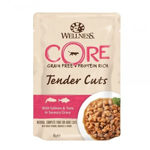 Hrana Umeda Wellness Core Cat Tender Cuts cu Somon si Ton, in Sos, 85 g - Image 2