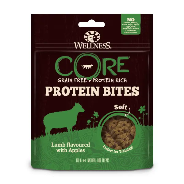 Recompense pentru Caini, Wellness Core Protein Bites Soft, Miel si Mere, 170g - Image 2