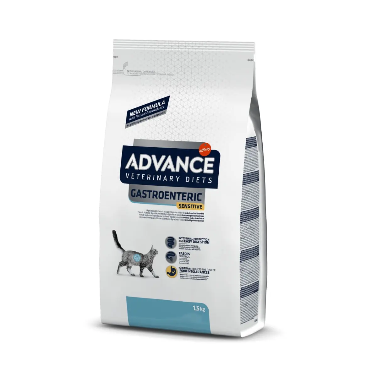 ADVANCE VETERINARY DIETS Gastroenteric Sensitive, Curcan, dieta veterinara, hrana uscata pisici, sistem digestiv ADVANCE Veterinary Diets Gastroenteric Sensitive, dieta veterinara pisici, hrana uscata, sistem digestiv, 1.5kg - Image 2