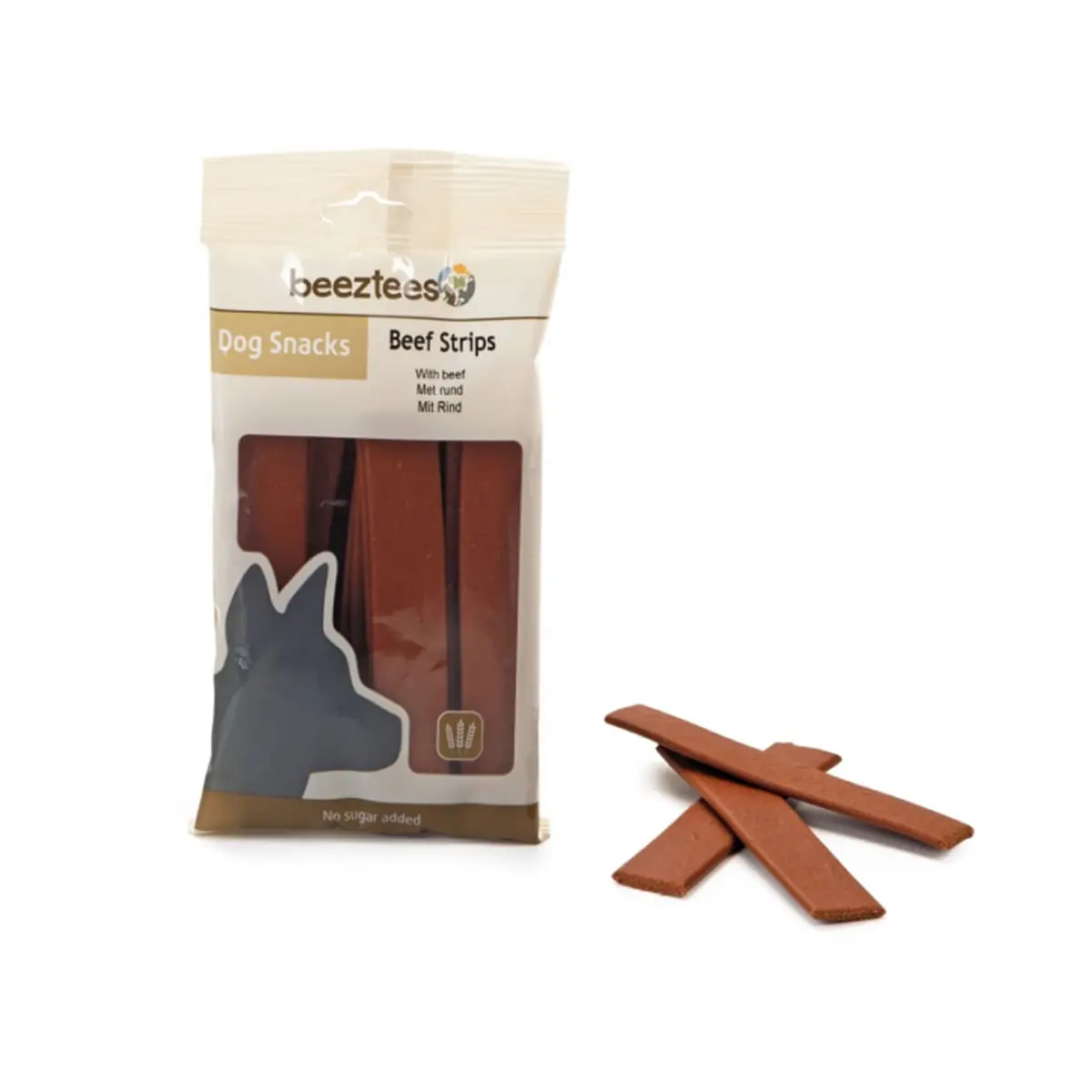 BEEZTEES Snack Strips, recompense caini, cu Vita, 150g - Image 2