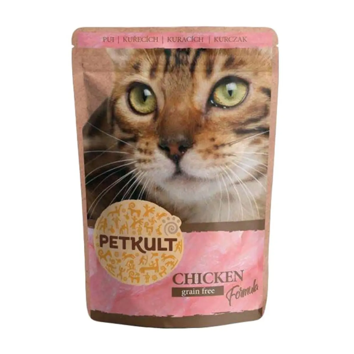 PETKULT Pui, hrana umeda fara cereale pisici PETKULT Pui, plic hrana umeda fara cereale pisici, 100g