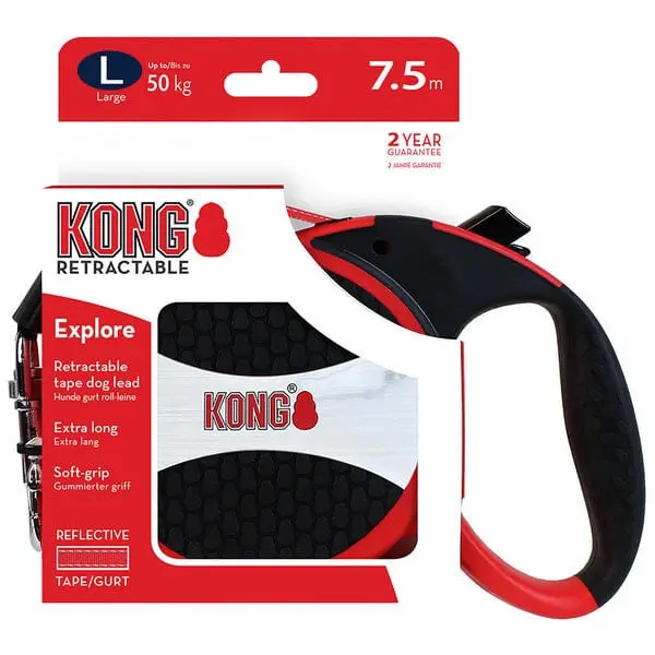 Lesa Retractabila Kong Explore, 7.5m-50 Kg, Rosu - Image 7