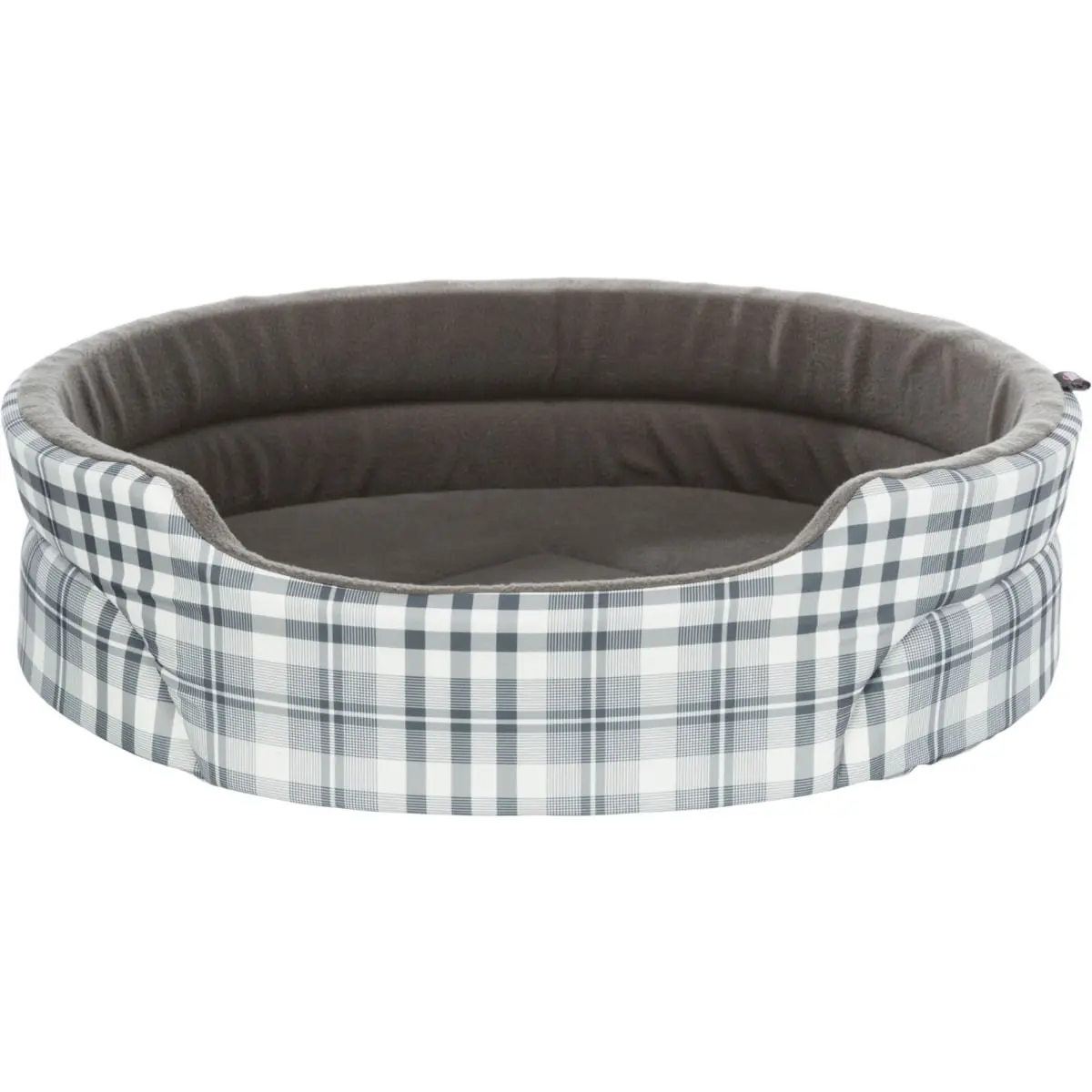 TRIXIE Lucky, cos oval caini si pisici, poliester, imprimeu geometric, perna reversibila, gri TRIXIE Lucky, cos oval caini, S-M, poliester, imprimeu geometric, perna reversibila, gri, 65 x 55 cm - Image 3